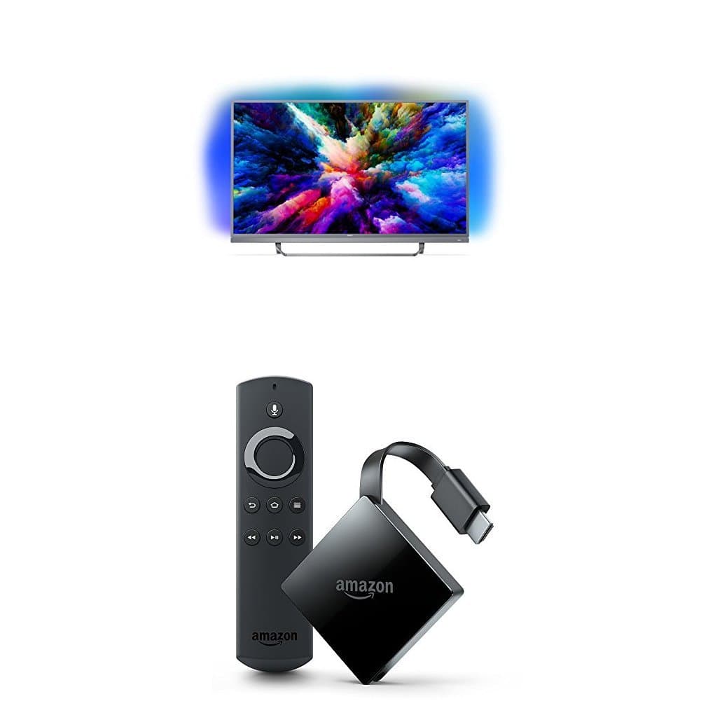 Philips 55PUS7503/12 55-Inch 4K Ultra HD Android Smart TV with 3-sided Ambilight and Fire TV with 4K Ultra HD and Alexa Voice Remote
