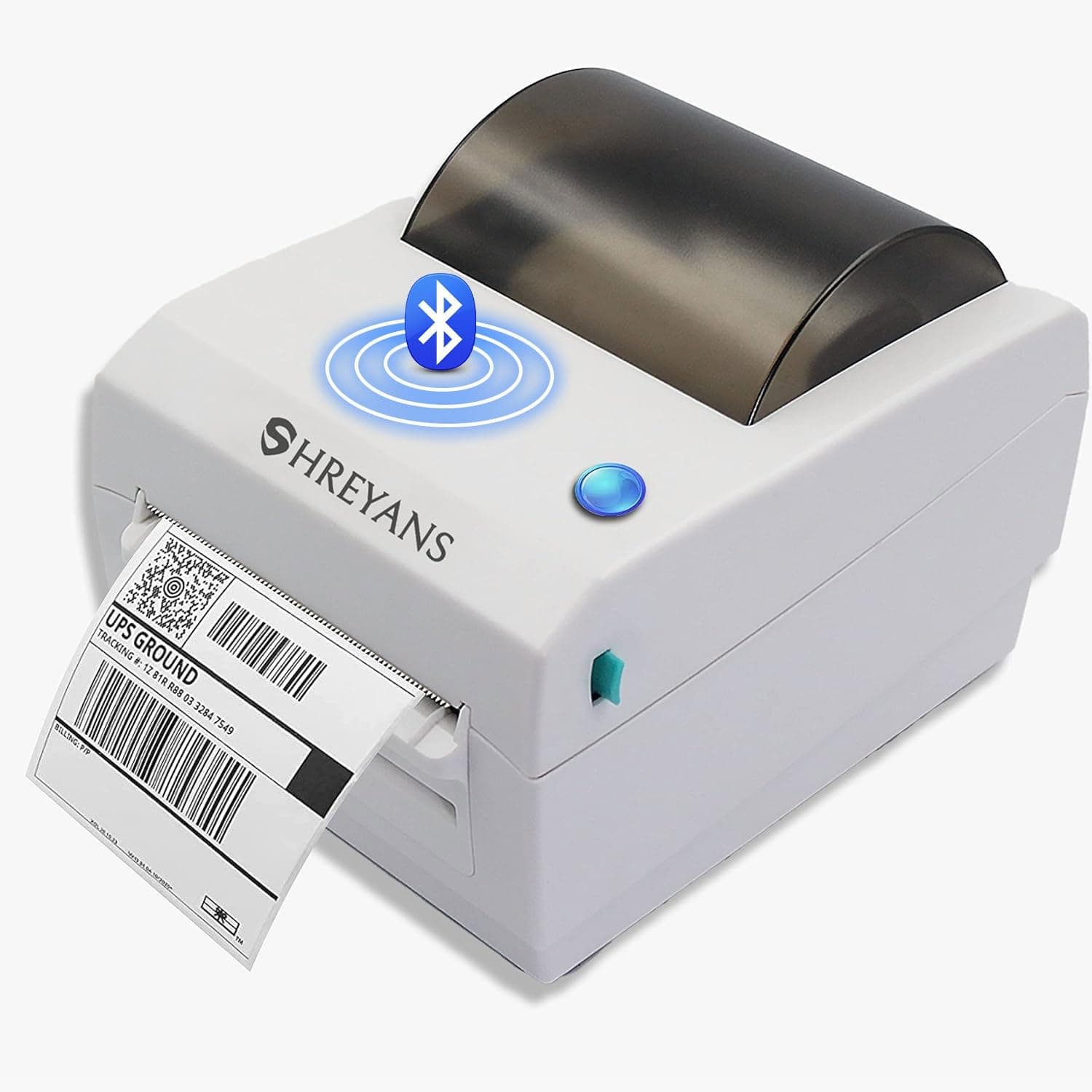 Shreyans (SRS411UB) 4 Inch Receipt + Label Printer (Bluetooth Printer) for Invoicing & Labelling (Recommended for Shipping Label & Ecommerce Invoice, Barcode Label, MRP Tag)