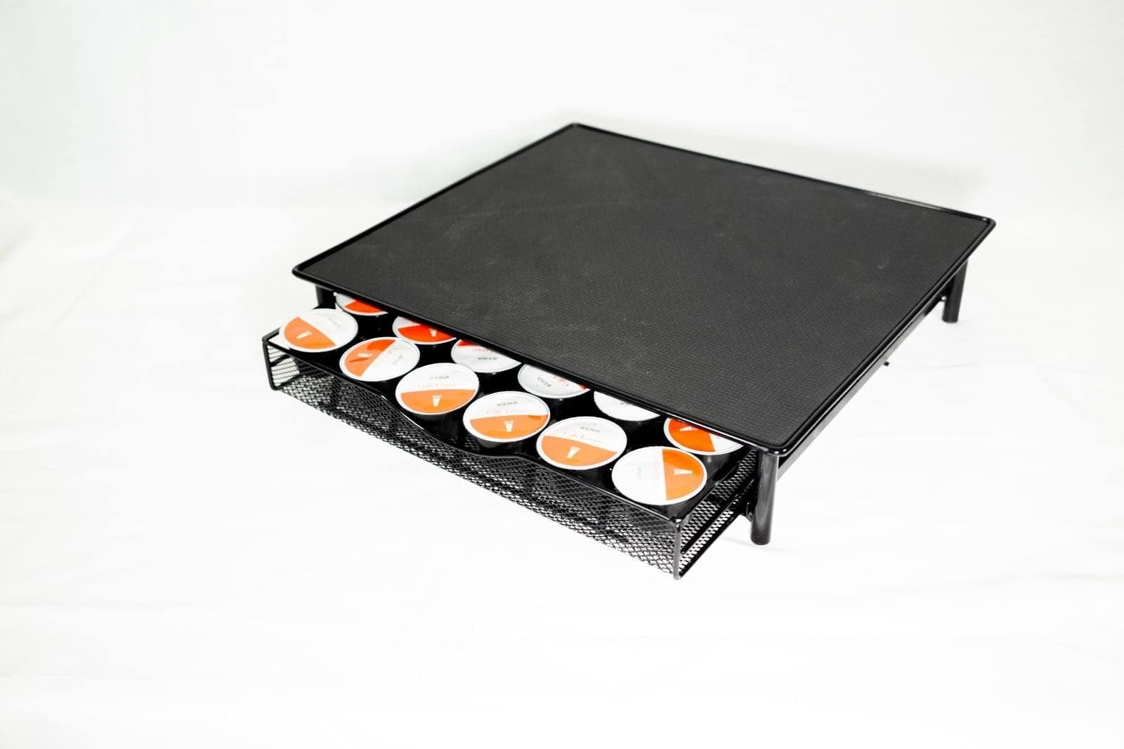 Kitchenista Dolce Gusto Coffee Pod Holder - 36 Capsules Stackable Stand - Mesh Drawer Rack Black
