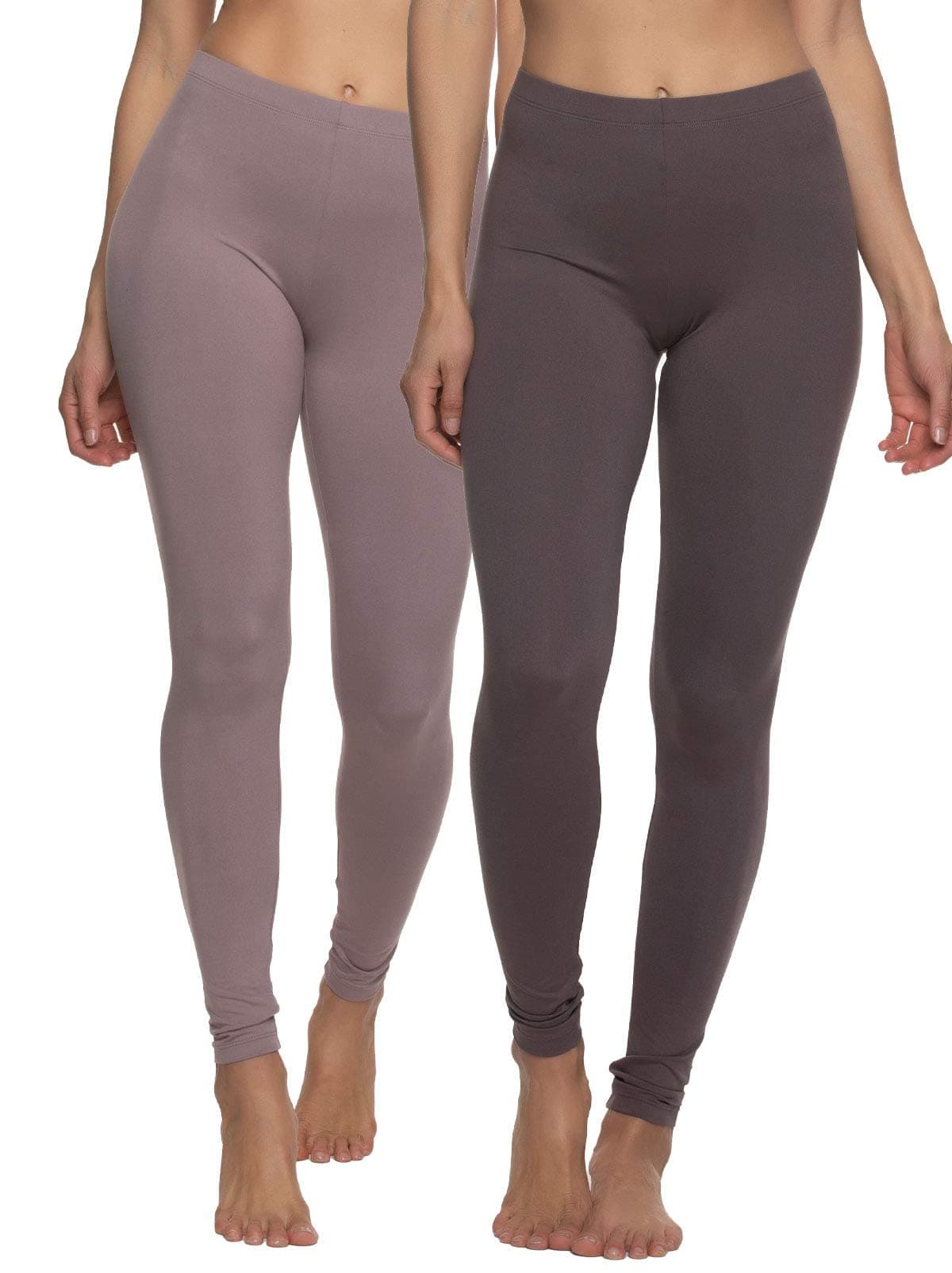 Velvety Super Soft Lightweight Leggings 2 Pack - Yoga Pants, Workout Clothes