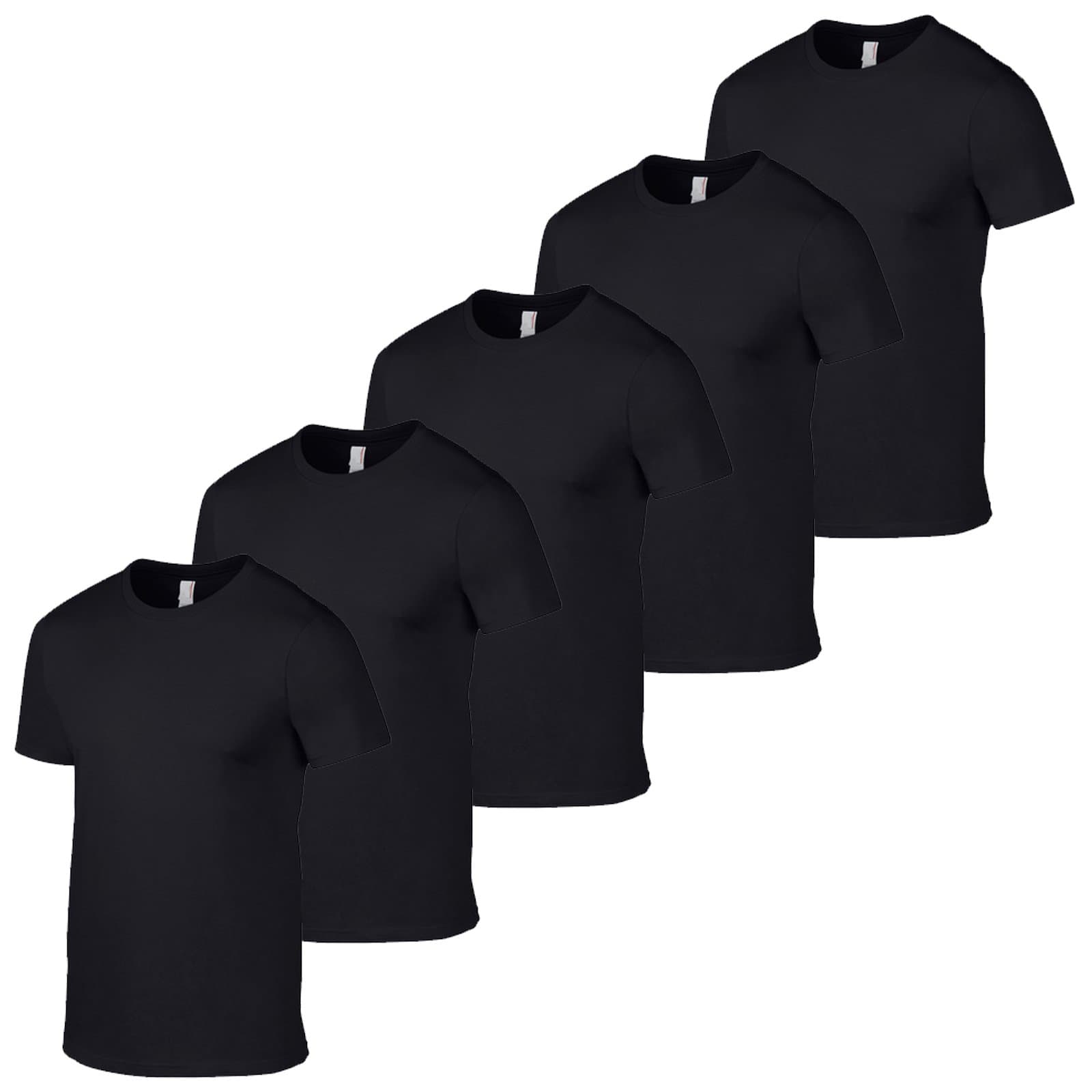 5 Pack Softstyle Mens T Shirt Workwear Wholesale Tshirts and Colours