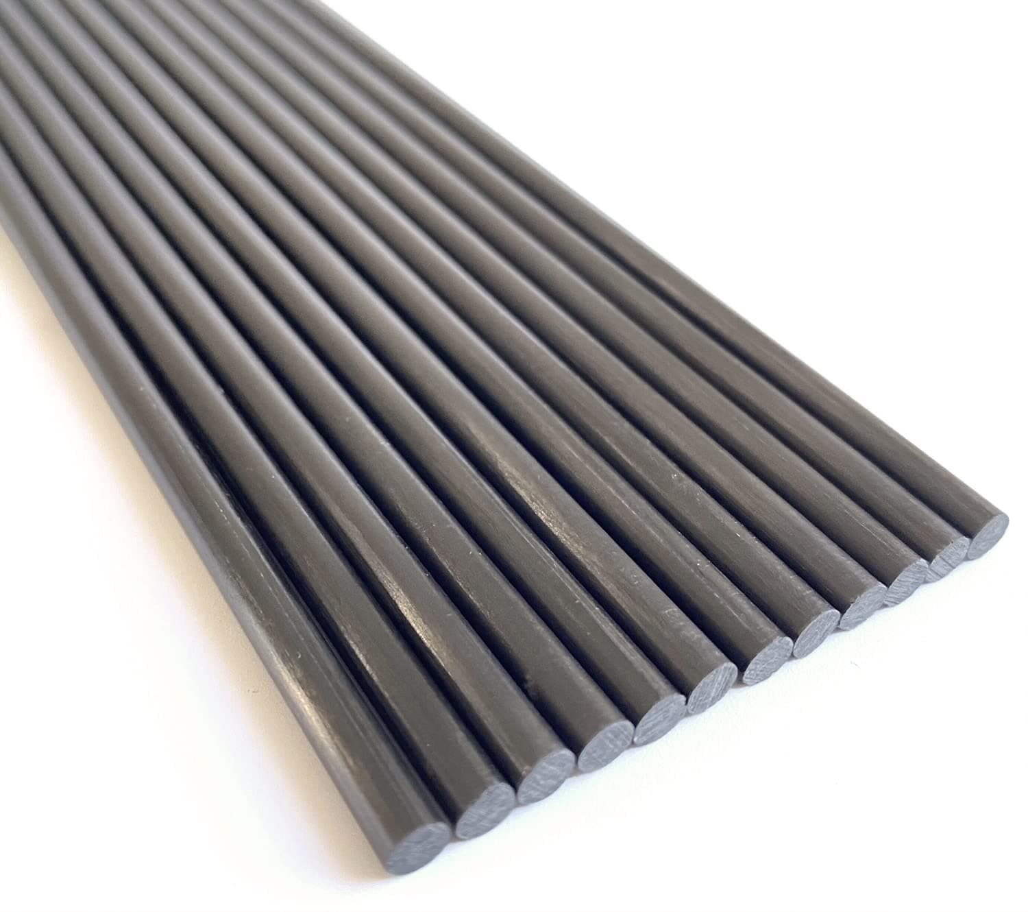 12pcs 3.0mm Carbon Fiber Rods 3.0x300mm,Solid Carbon Fiber Tube(pultrusion),1/1.5/2/4/5mm Available