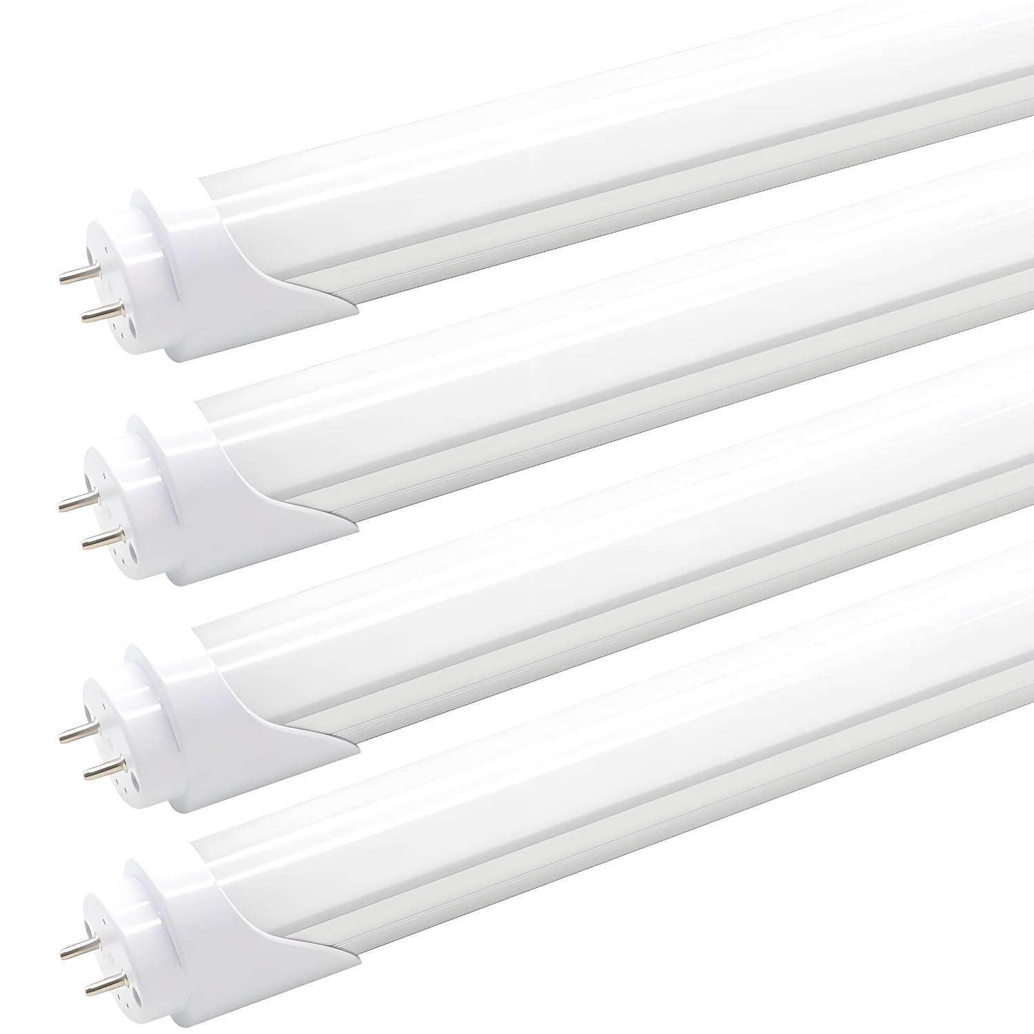 T8 T10 T12 2ft LED Light Tube - 8W 24 Inch Led Fluorescent Tube Replacement, 20W Equivalent, 1120 Lm, 6500K Cool White, Ballast Bypass, Two Pin G13 Base, Frosted Cover (Pack of 4)