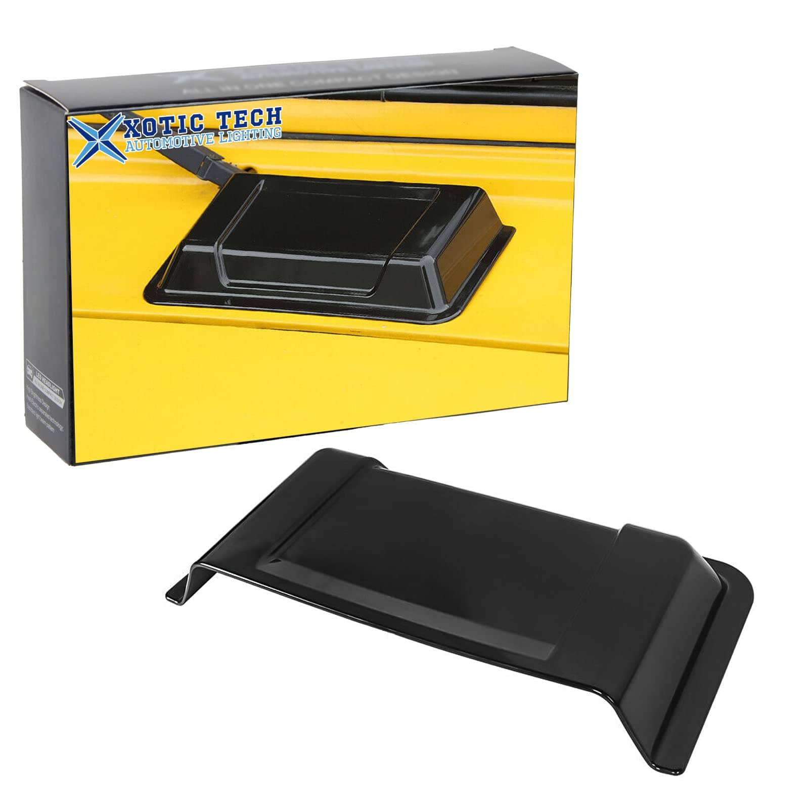 x xotic tech Hood Air Scoop Vent Cover Compatible With Jeep Wrangler JK TJ Unlimited 1997-2018 (Black)