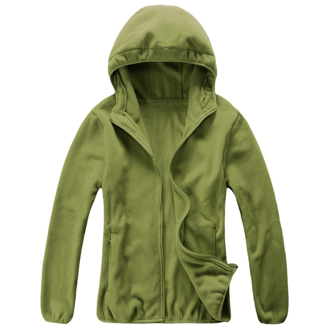 ICOOLYI Women's Full-Zip Polar Fleece Jacket Lightweight Sport Hoodie W407