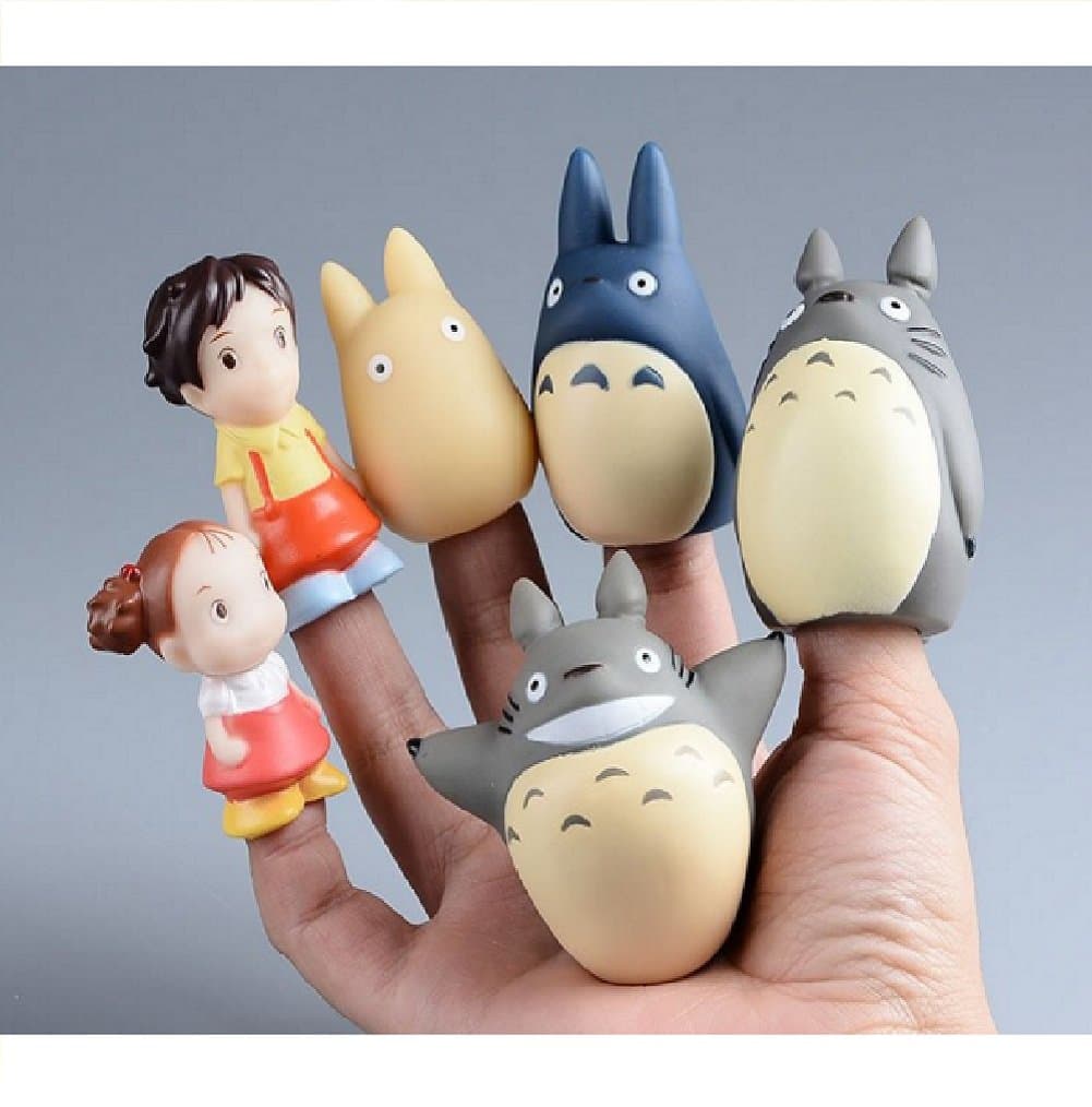 TOTORO Action Figure Kids Toys Japanese Studio - Mini Set Finger Puppets Toy Figuras