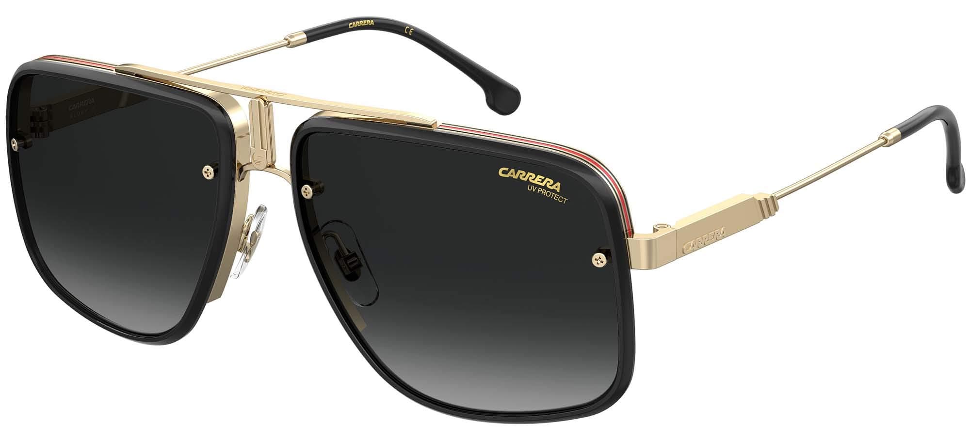 Sunglasses GLORY II RHL GOLD BLACK 59-18-145 Unisex/Metal/Rectangular