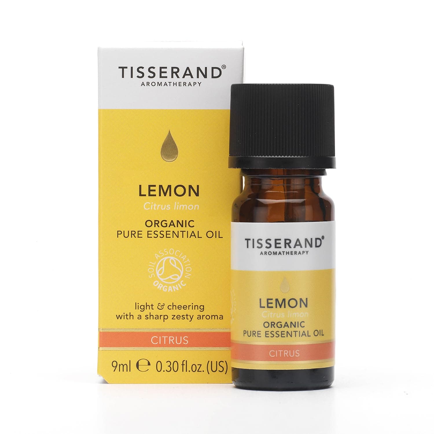 Tisserand - Lemon Organic Essential Oil - 9ml - for Massage, Skin, Diffuser- 100% Natural Pure Oils