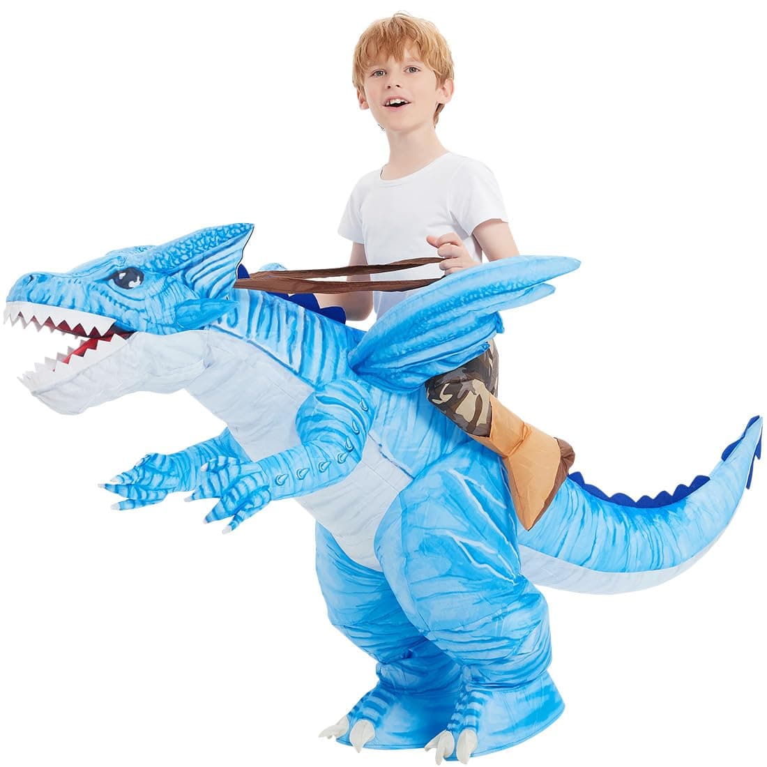 - Inflatable Dinosaur Costume for Kids Halloween Costumes Boys Girls Funny Blow up Costume for Halloween Party Cosplay