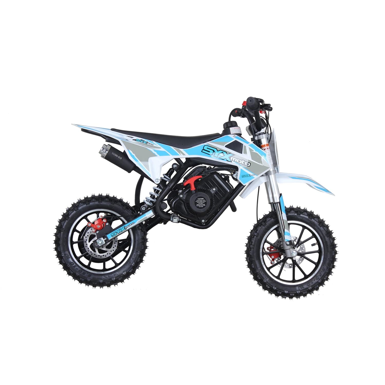 58CC Dirt Bike for Kids, Off Road Mini Bike Pit Bike with 4-Stroke Gas Powered Real Motorcycle Engine, Automatic Transmission and Pull Start, Up to 22 Mph, EPA Approved(BLUEWHITE)