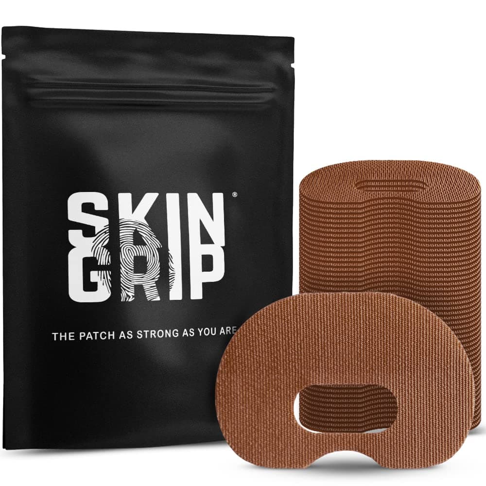 Skin Grip CGM Patches for Guardian Sensor 3 (20-Pack), Waterproof and Sweatproof for 10-14 Days, Pre-Cut Adhesive Tape, Continuous Glucose Monitor Protection(Chocolate)