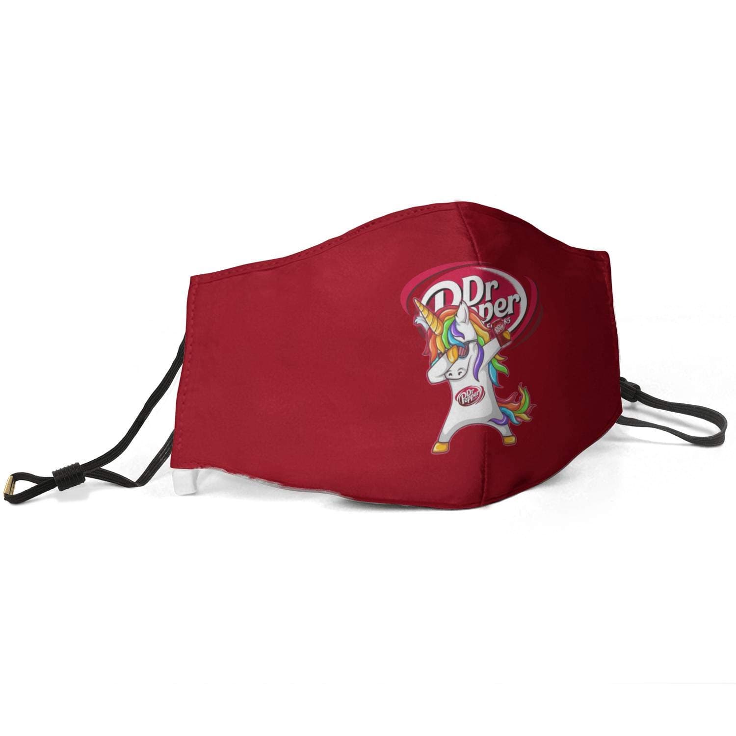 Dr-Pepper-Unicorn- Women Men Face Covers with Adjustable Earloops Reusable for Outdoors
