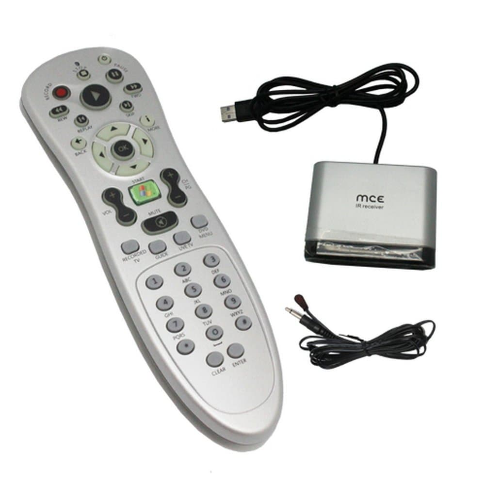 MediaGate HA-IR01SV Windows Vista Home Premium and Windows Vista Ultimate Media Center Remote Control, 1 Channel IR (Silver)