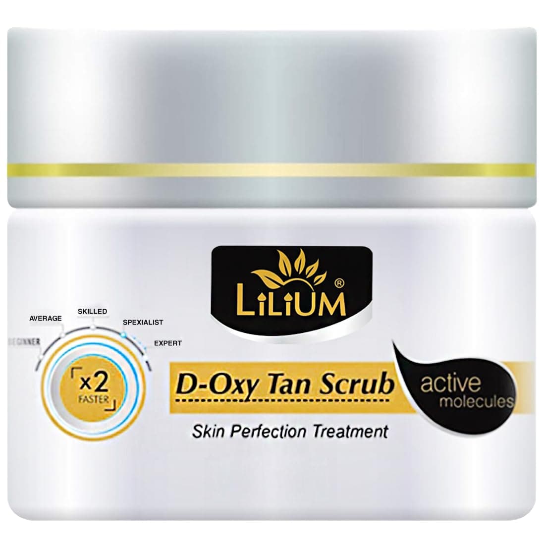 Lilium D Oxy Tan Scrub 40g | De Tans Removal Exfoliating & Lighten Acne Marks | Decrease UV Damage With Kojic & Milk | Paraben, Peroxide & Sulfate Free | 100% Vegan, Dermatologically Tested | Men & Women
