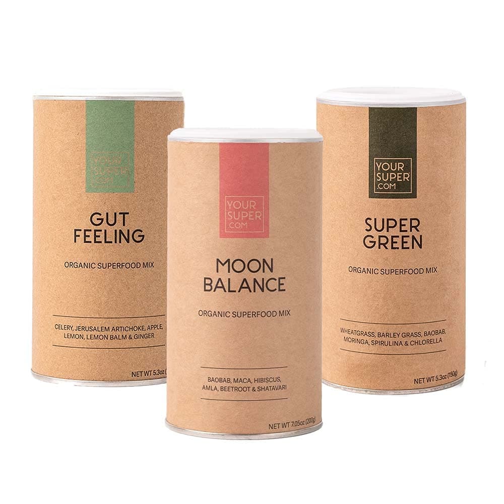 Your Super 3 Pack Bundle - Includes Gut Feeling, Moon Balance and Super Green Mixes