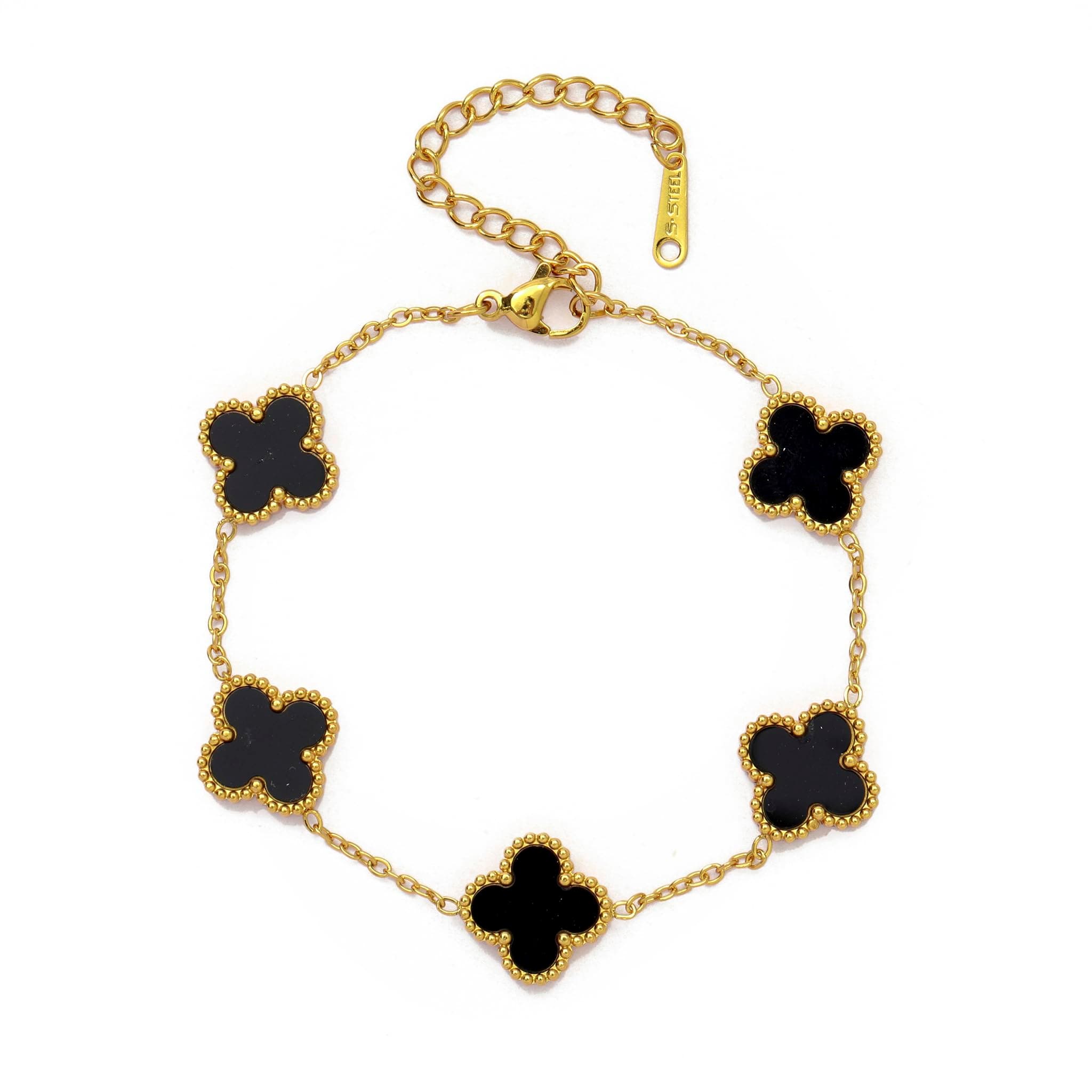 Fashion Stunning Clover Bracelet for Women & Girls | Wrist Band | Bangles | Accessories | Birthday Gift | Aesthetic Jewellery for Girlfriend & Wife