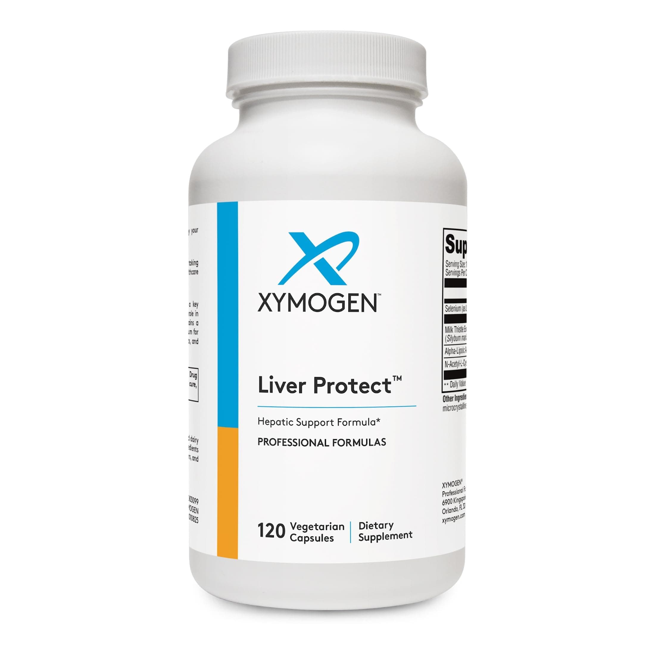 XYMOGEN Liver Protect - Supports Liver Health + Glutathione Production - Milk Thistle Extract, ALA Alpha-Lipoic Acid, N-Acetyl-L-Cysteine, Selenium L-Selenomethionine (120 Capsules)