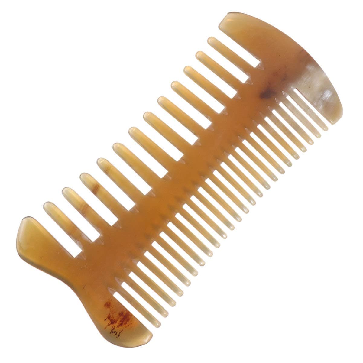 minkissy Ox Horn Comb Double-Sided Hair Comb Massage Scalp Stimulating Anti-Static Hair Care Accessory Lightweight for Daily Use 4.09X2.17In