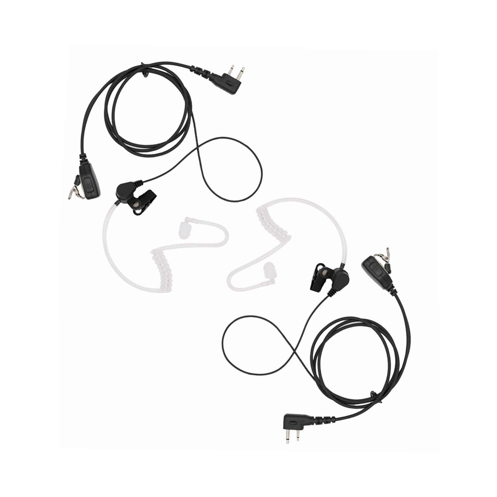Acoustic Tube Surveillance Earpiece Headset Compatible with Icom IC-F24S IC-F3 IC-F4 IC-H6 IC-U12 IC-V82 IC-F4011 Radio, PU Material (Pack of 2)