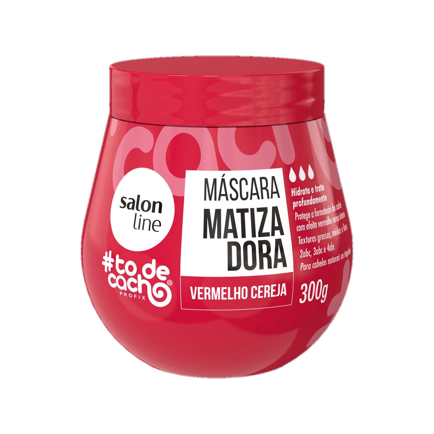 Salon Line #ToDeCacho Mascara Matizadora Vermelho Cereja 300 Gr 10.58 Oz | #ImWithCurls, Brassiness, Cherry Red, Mask
