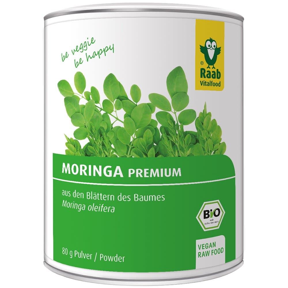 Raab Vitalfood Raab Vitalfood Bio Moringa Oleifera Powder Fine Ground Premium Quality Tree of Life Miracle Tree Vegan & Gluten Free 80g