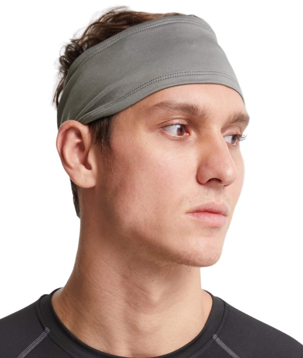 Mens Headband - Sweat Head Bands for Football, Gym, Exercise, Workout, Running, Cycling, Tennis & Baseball - Moisture Wicking Sports Athletic Stretch Performance Sweatband & Hairband