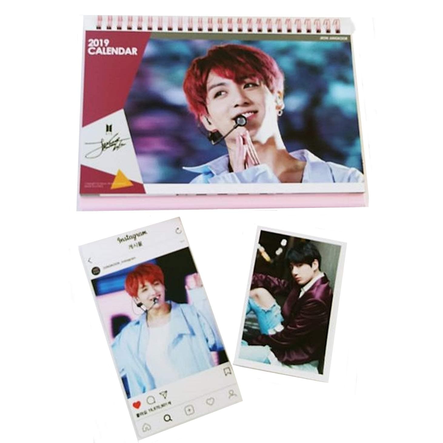 BTS 2019-2020 Photo Desk Calendar + BTS Instagram Photo + Photo Sticker (Seoulmate) (Jungkook)