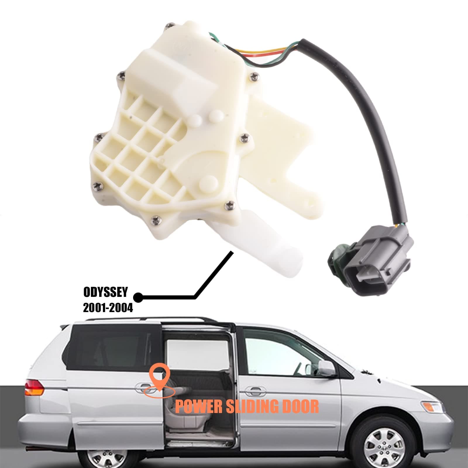 Right Sliding Door Lock Power Actuator Assembly Compatible for Honda Odyssey EX EXL 2001-2004 Passenger Side Rear Sliding Door Repair Lock Actuator 72623S0XA11
