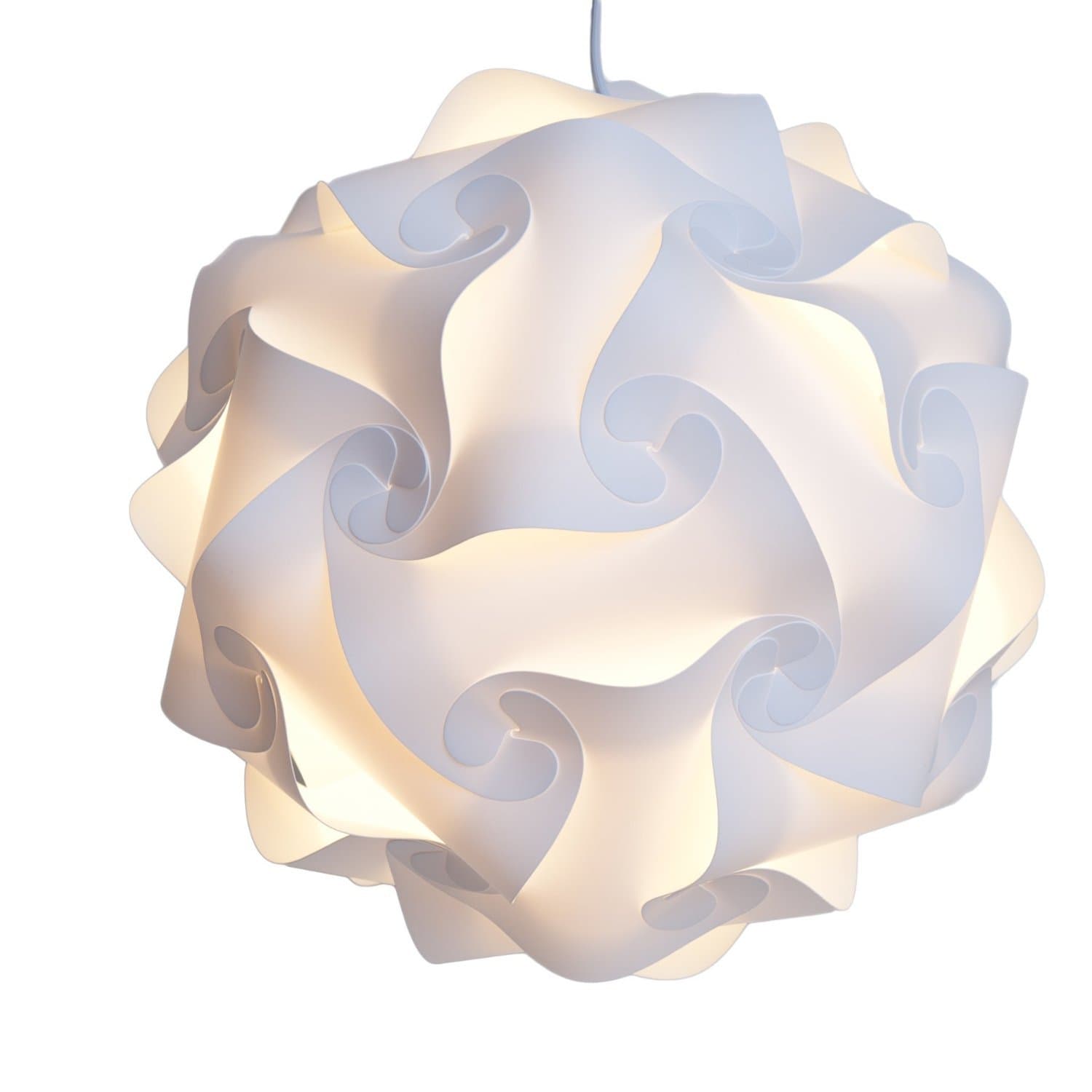 Infinity Puzzle Lights - Puzzle Lamp Shade - Modern Pendant Jigsaw Lighting (White, Small)
