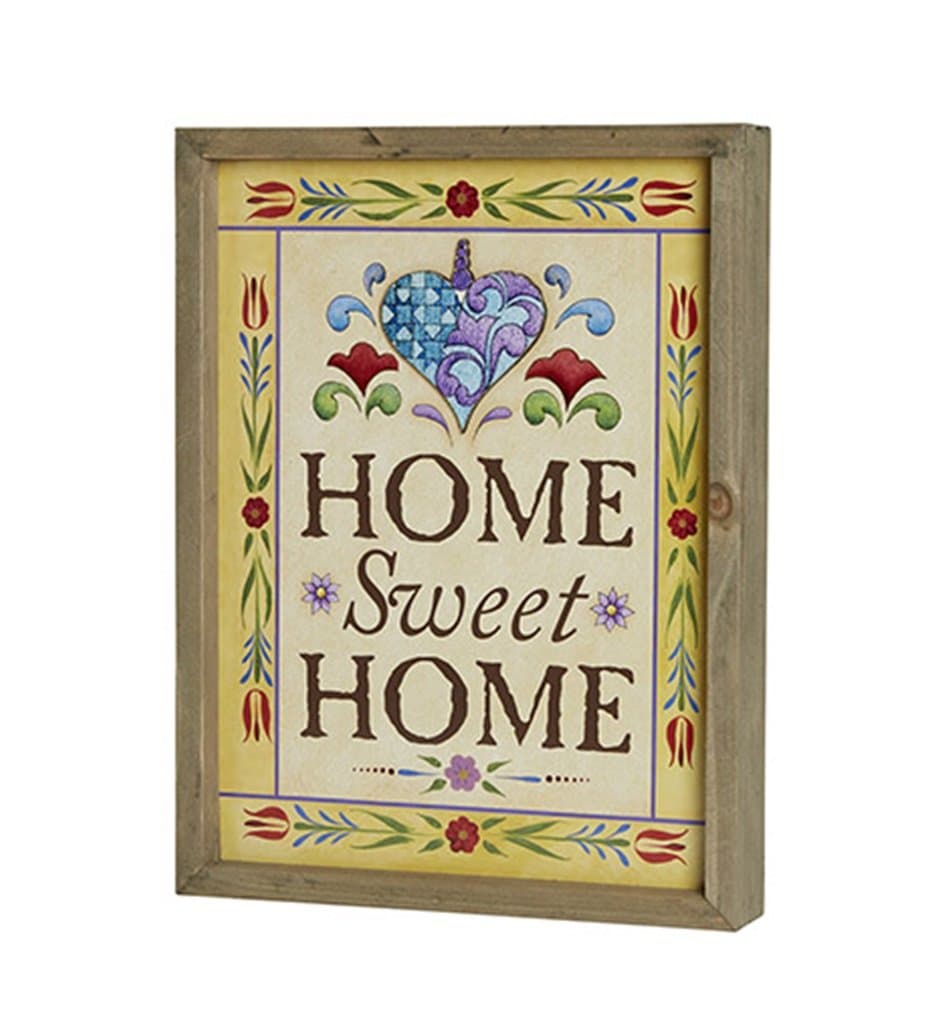 Jim Shore Design Home Sweet Home Framed Wall Art, 12 Inch