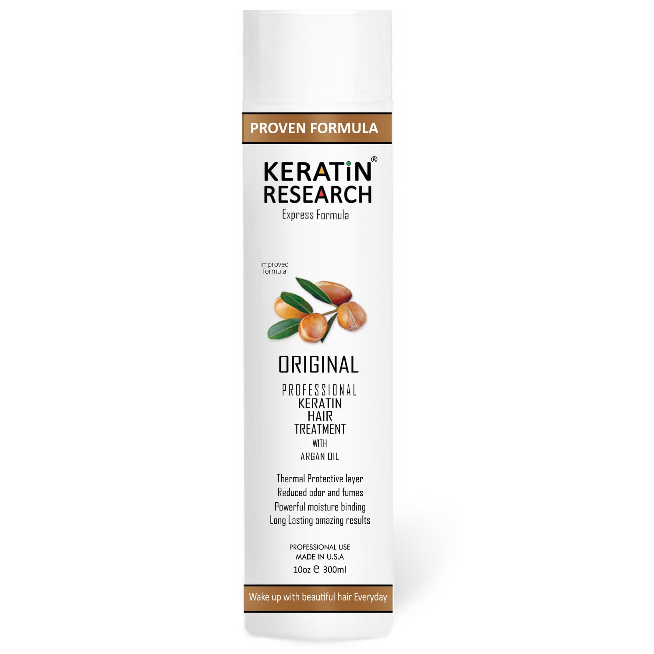 Brazilian Keratin Hair Treatment 300ml Professional Complex Blowout with Argan Oil Improved Formula and Fragrance Keratin Research Queratina Keratina Brasilera Tratamiento