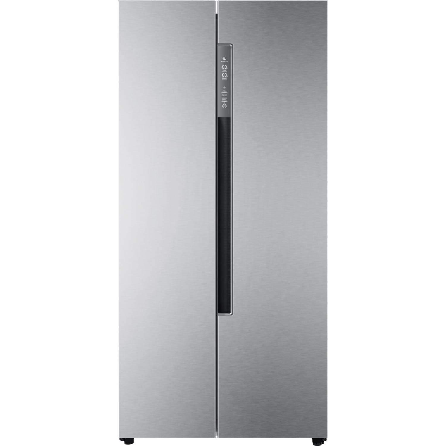 Haier HRF-450DS6 Freestanding American Side by Side Fridge Freezer, 452L Total Capacity, 83cm wide, Silver