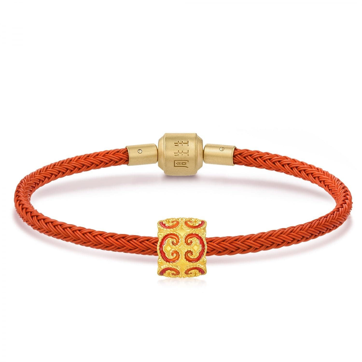 Charme 999 24K Gold Auspicious Ruyi Charm Bracelet for Women 17cm 95525C