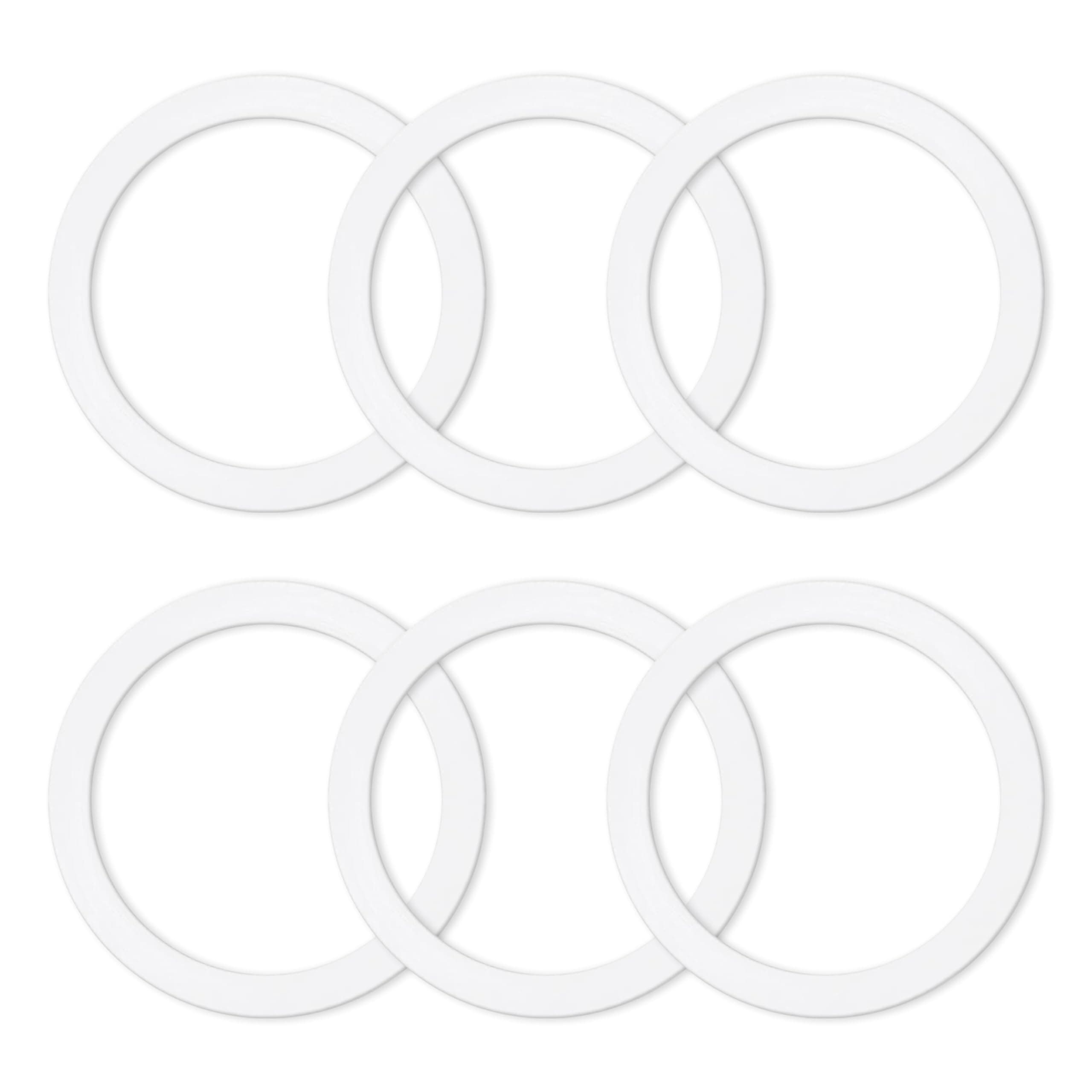 6 Pcs Gasket Seal Rings for Bialetti Moka Express Dama 6 Cups - Spare Food Grade Silicone Sealing Rings for Aluminium Stovetop Coffee Maker Pots (Better Than Rubber)