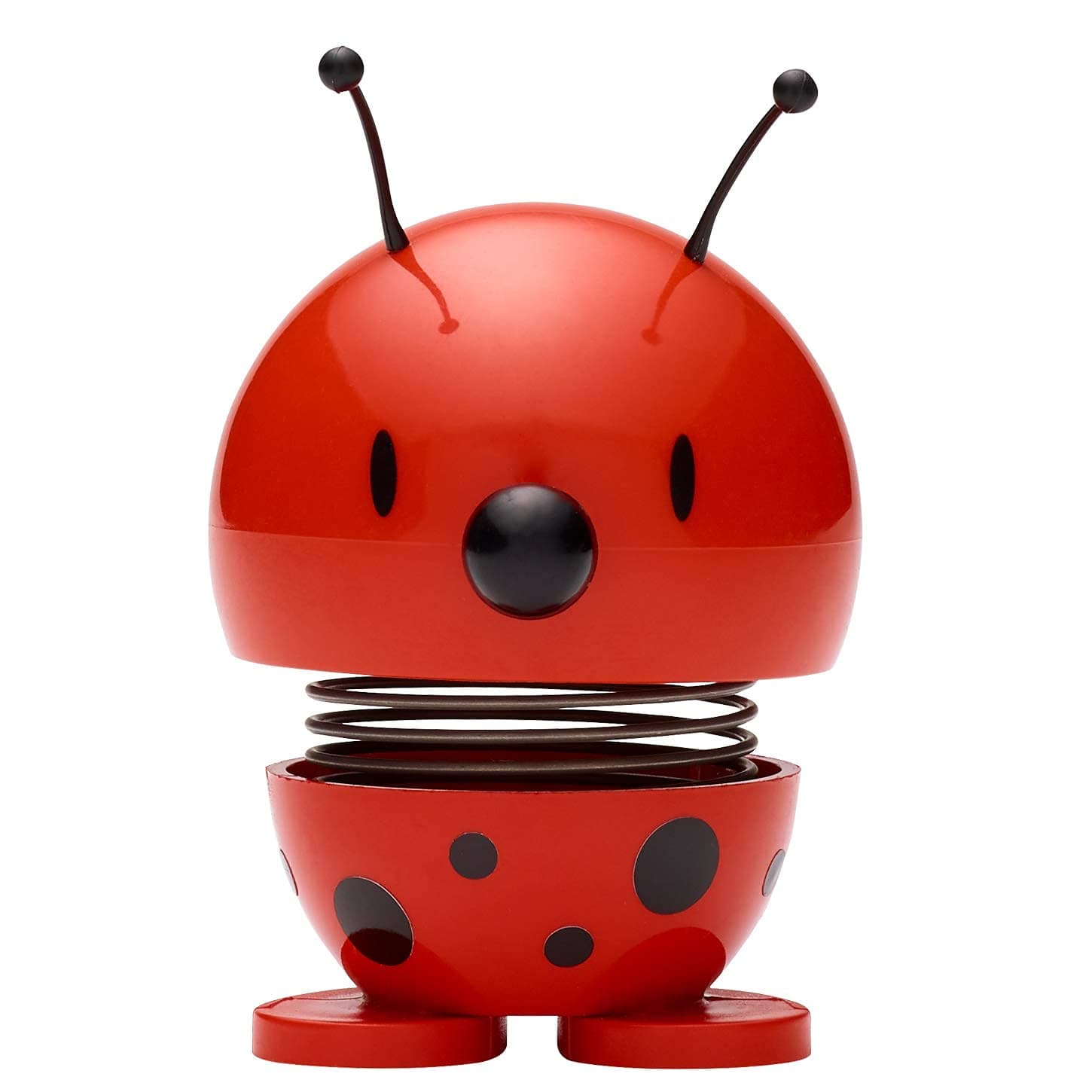 Ladybird Bimble, Red, Home Decor Ornament - Danish Design, Plastic W/Metal Spring, Small- Creates Cheerful Movement