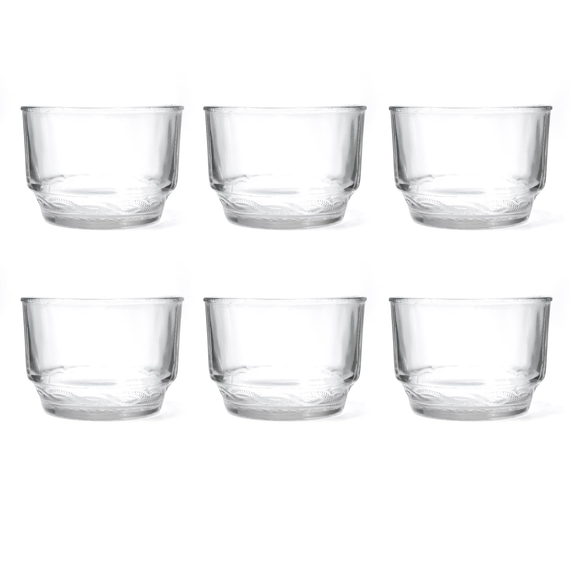 LDG WARE Glass Bowl with Lid- 250 ml, 6 pieces, Multicolor