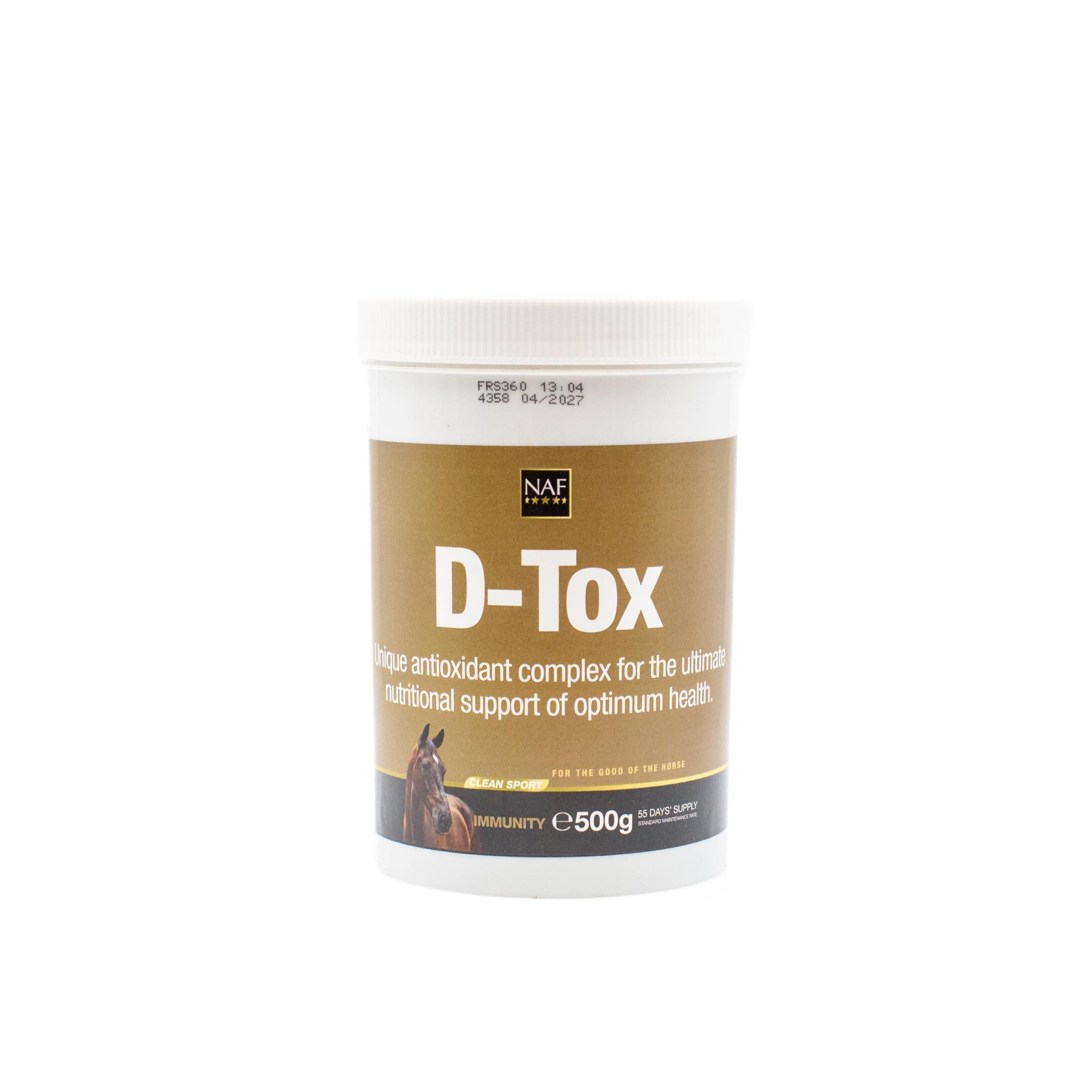 NAF D-Tox for Horses 500g – Antioxidant-Rich Liver Support Supplement – Detox Formula with Herbal Extracts & Micronutrients – Ideal Post-Illness or Intensive Work