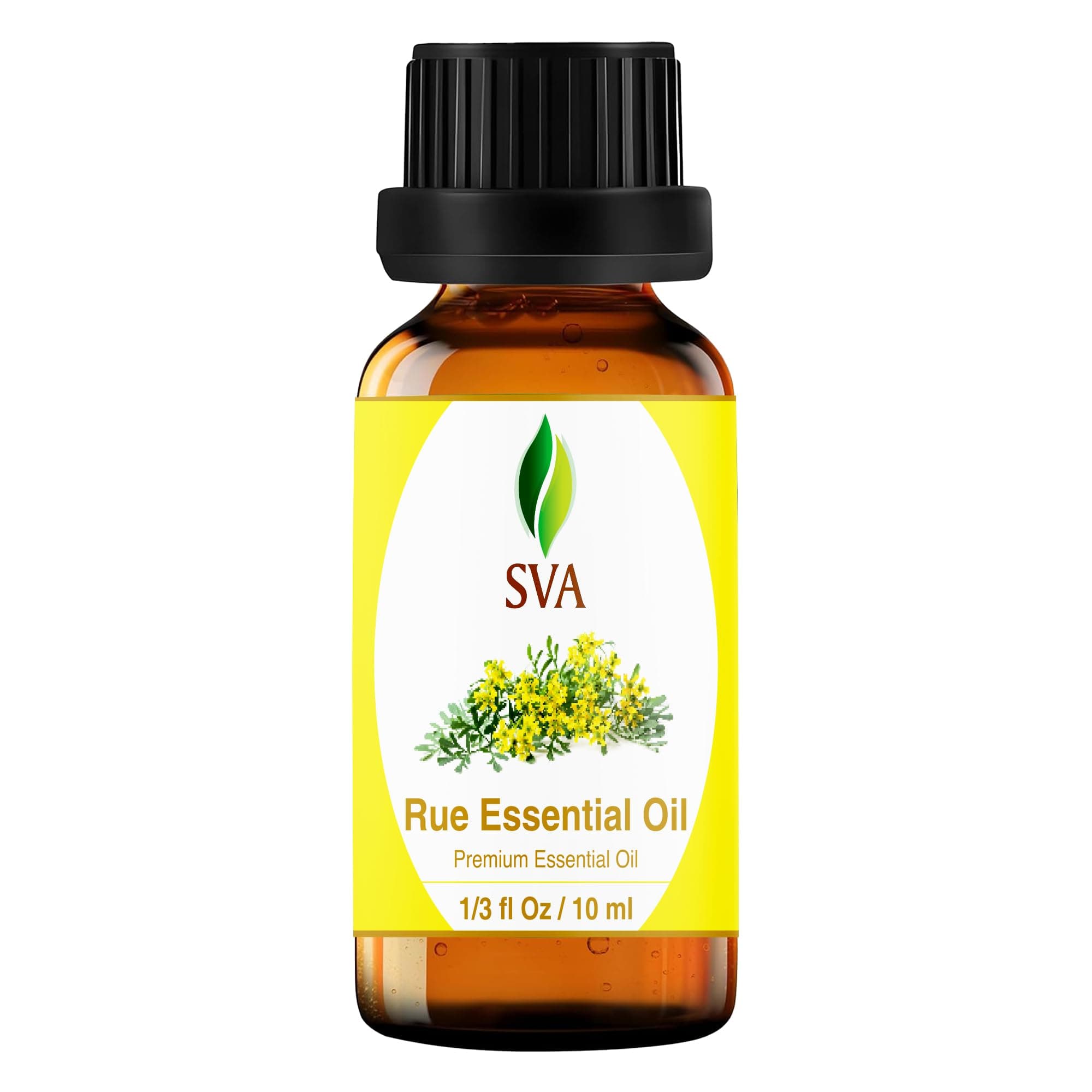 SVA Organics Rue Essential Oil 1/3 Oz 100% Pure Natural Premium Therapeutic Grade for Diffuser, Aromatherapy, Skin Care, Hair & Massage