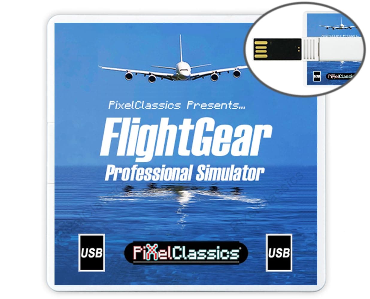 FlightGear Flight Simulator 2023 Deluxe Edition USB Stick | Professional Flight Sim | 600 Aircraft + 1000 Liveries + 20,000 Airports | Full Worldwide Scenery + Free Updates | PC Windows 11, 10 & Mac