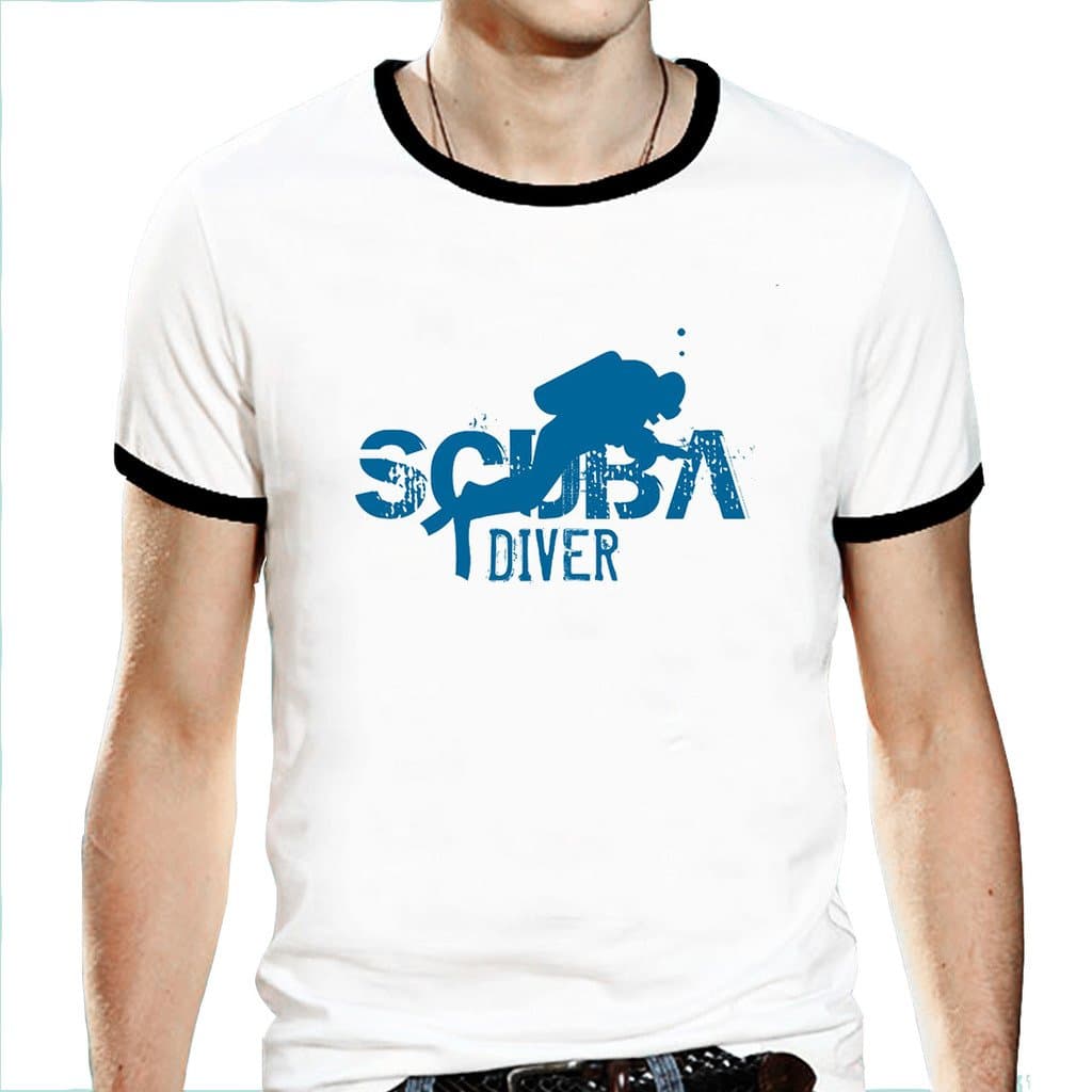 Sweet Fashion Men's- Large- Scuba Diver Tee Shirt