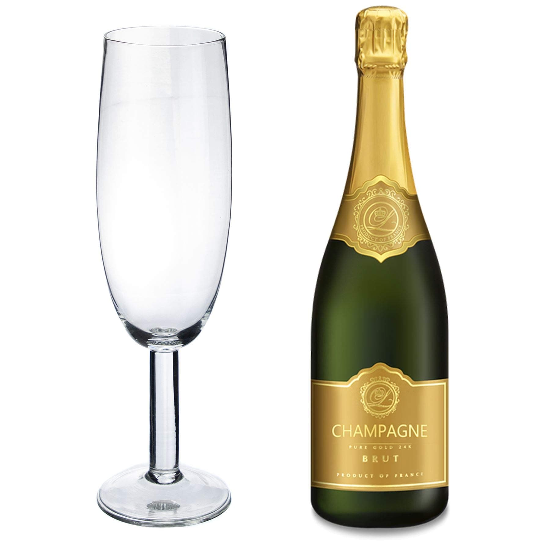 Rink Drink Giant Champagne Flute, 750ml Prosecco Glass