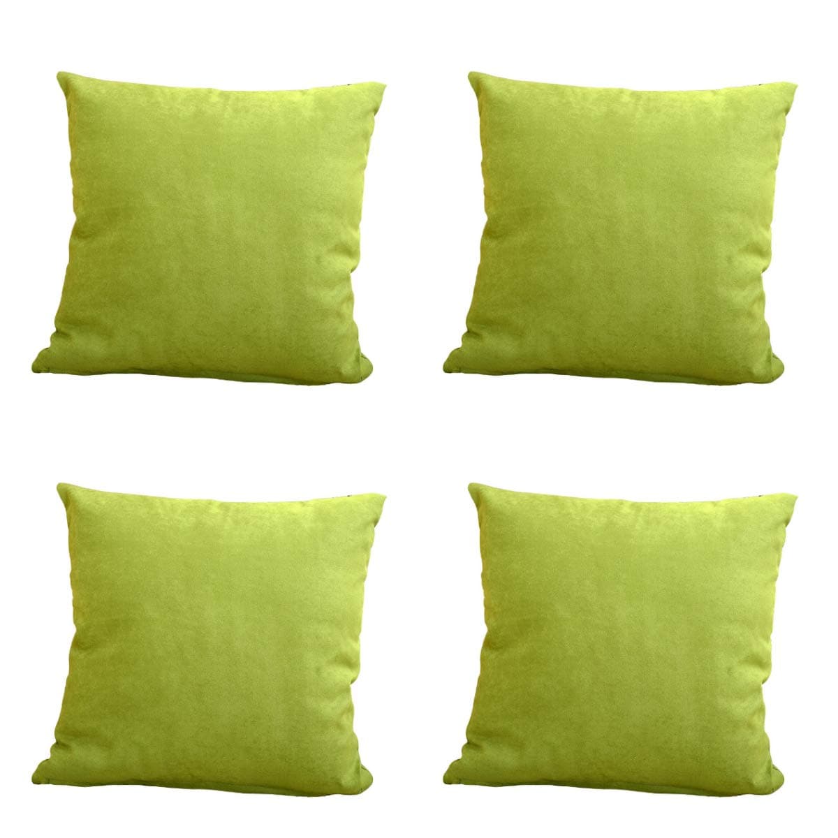 Nunbee Set of 4 Christmas Decorations Throw Pillow Covers Cushion Cover Square Pillow Cases 18x18 Inch / 45x45 CM - Green