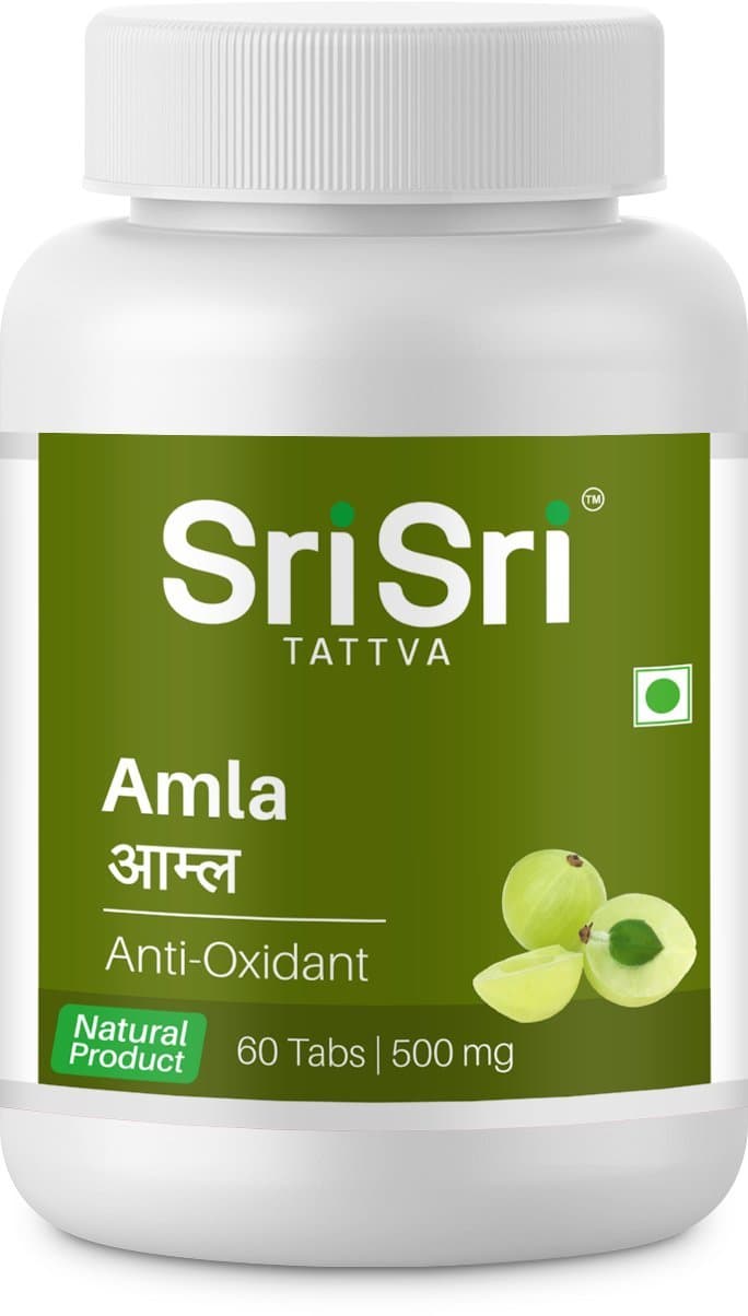 - Sri Sri Tattva Amla - Anti Oxidant, 60 Tabs | 500mg (Pack of 1)