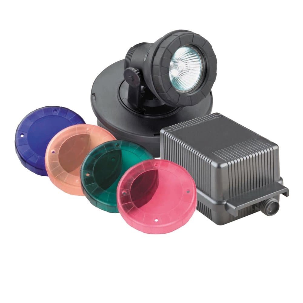 Danner 02391 Pondmaster Submersible Halogen Pond Lightset, Single Light with Transformer