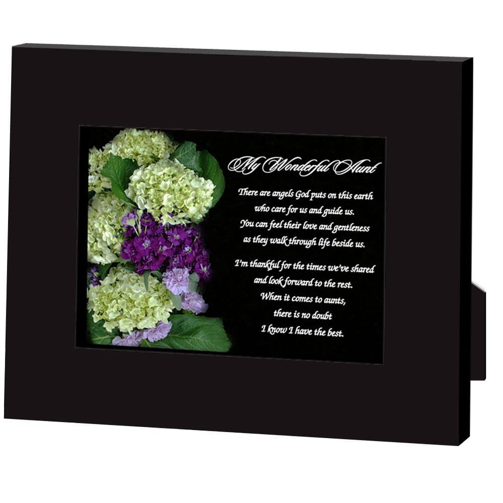 Aunt Gift - Sweet Poem From Niece or Nephew in 5x7 Inch Frame