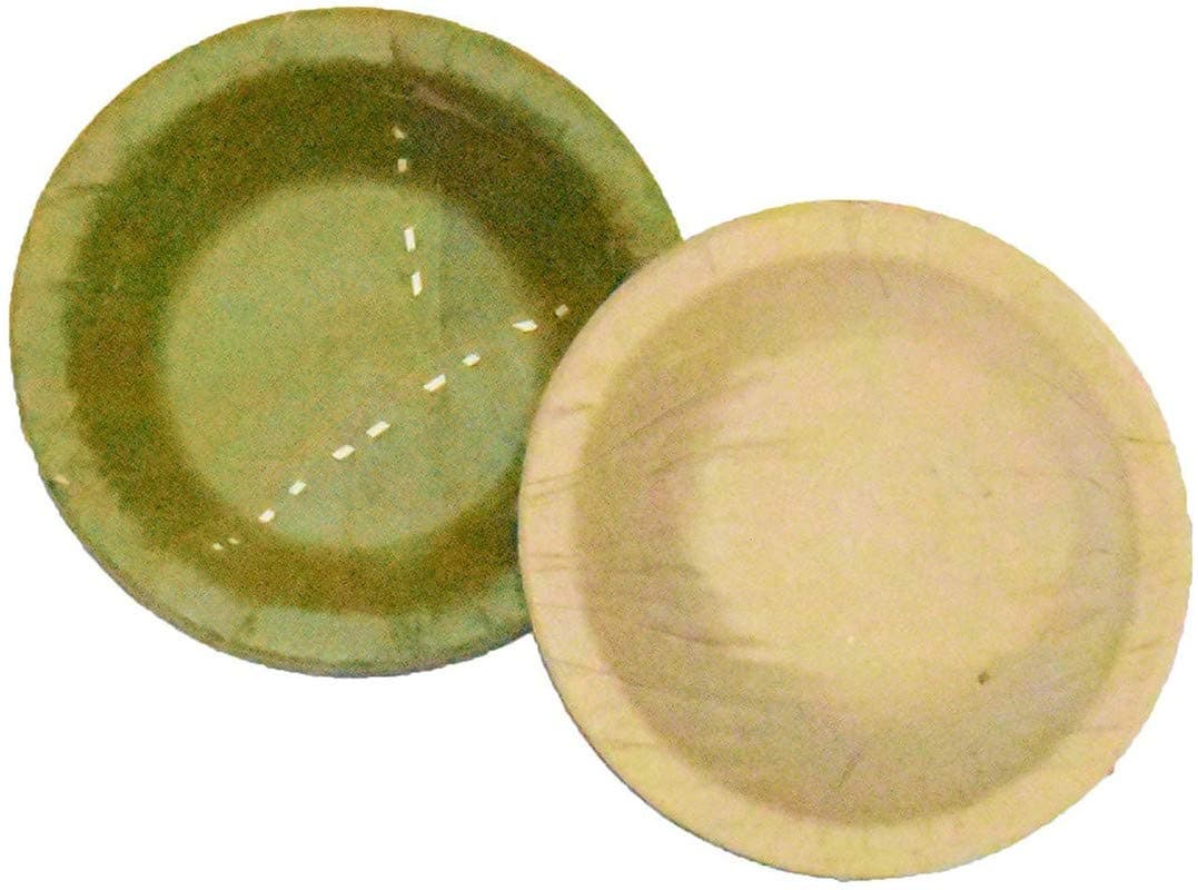 Vrindavan shopi 100% Bio-degradable Disposable SAL Leaf Bowl and Dona for offering Food to god Pack of 50