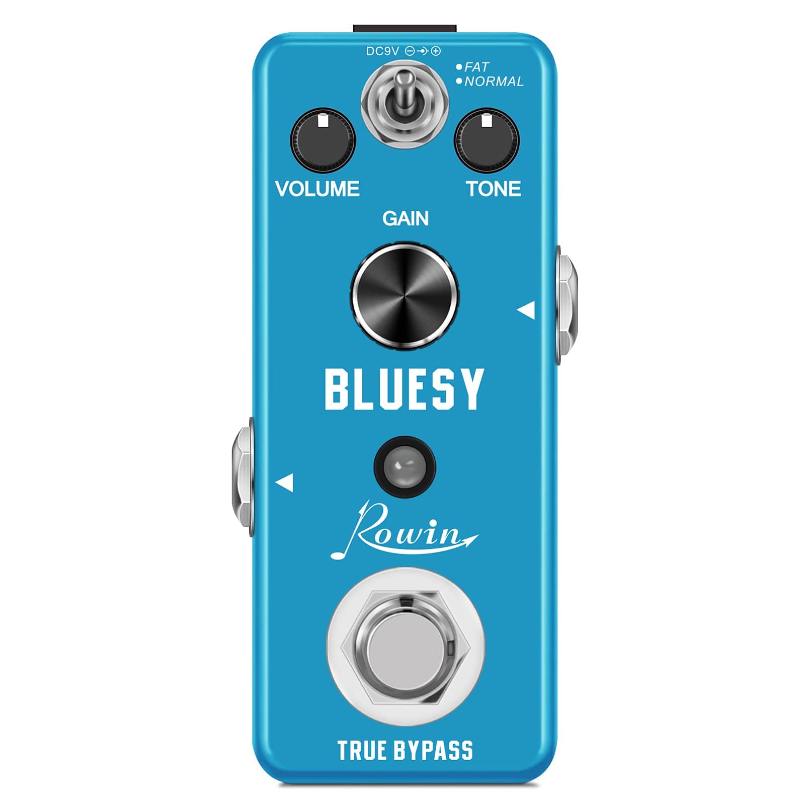 Rowin Guitar Bluesy Pedal Vintage Blues Style Distortion Effect Pedal Wide Range Frequency Response With Mini Size True Bypass