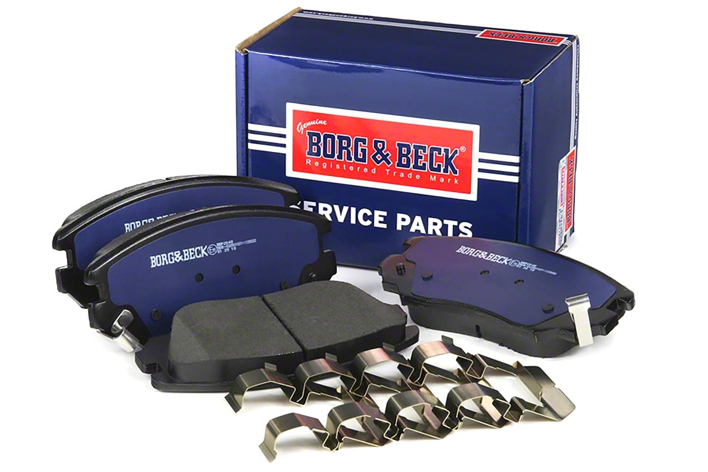 Borg & Beck BBP2048 Front Brake Pads - Includes Wear Indicators/Leads (Mando)