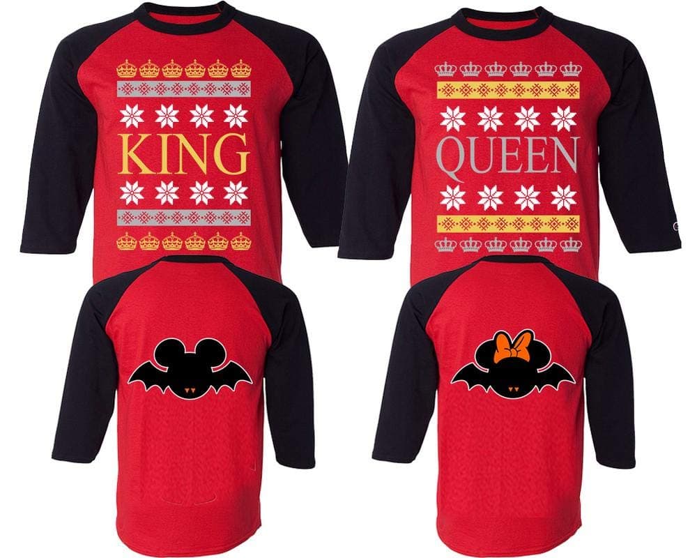 King and Queen Christmas Couple Shirts, Disney Tshirts, Matching Couple Shirts