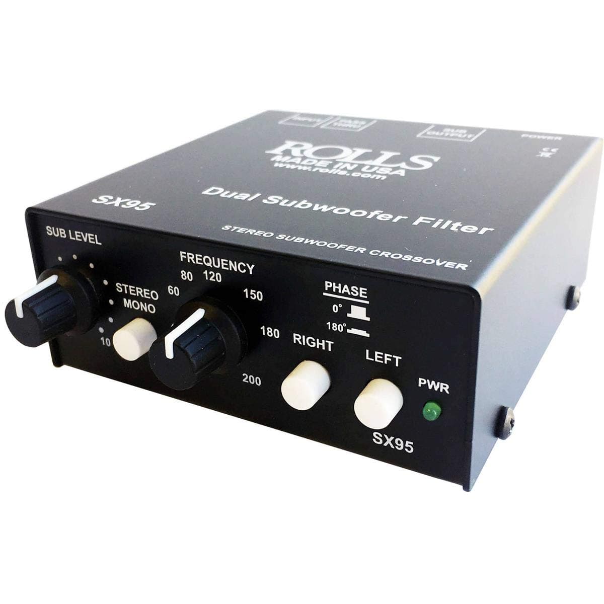 ROLLS SX95 Stereo Subwoofer Crossover/Filter 12V Auxiliary Power Outlet